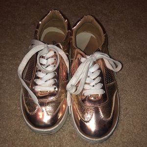 Rose gold sneakers